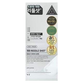 VT Cosmetics, 100 Reedle Shot®, Cuidado diario de la piel, Paquete de 10 piezas, 2 ml cada una