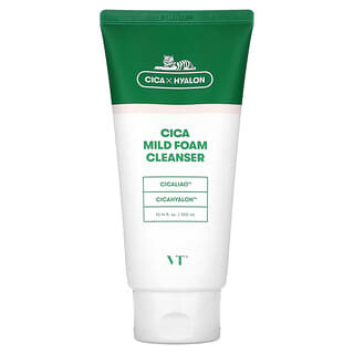 VT Cosmetics, Espuma de Limpeza Suave Cica, 300 ml (10,14 fl oz)
