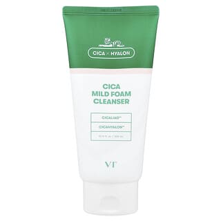 VT Cosmetics, Espuma de limpieza suave Cica, 300 ml (10,14 oz. Líq.)