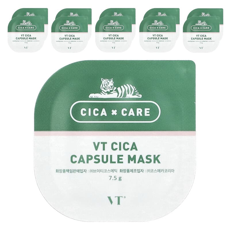 VT Cica Capsule Beauty Mask, 10 Count, (7.5 g) Each