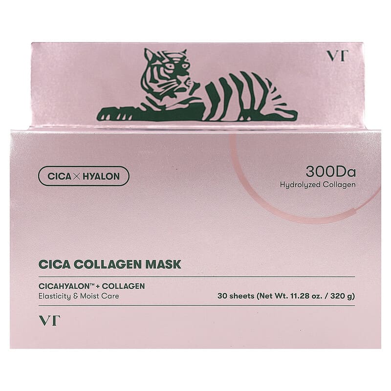 Cica Collagen Beauty Mask, 30 Sheets, 11.28 oz (320 g)