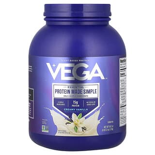Vega, Plant-Based Protein Made Simple, Vanilla, 4 lbs (0.1 oz)