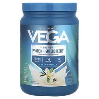 Vega, Plant-Based Original Protein + Greens, Creamy Vanilla, 1 lb 2 oz (510 g)