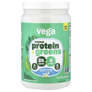 Vega, 優質蛋白質 + Supergreens™，奶油香草味，1 磅 6 盎司（624 克）