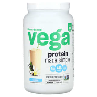 Vega, À base de plantas, Proteína Simplificada, Baunilha, 3,7 oz (2 lbs)