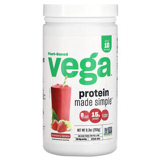 Vega, Plant-Based Protein Made Simple, Strawberry Banana, 9.3 oz (263 g)