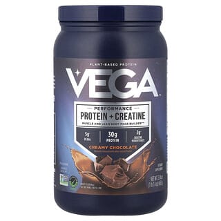 Vega, Bitki Bazlı Performans Proteini + Kreatin, Kremalı Çikolata, 1 lb 7.4 oz (663 g)