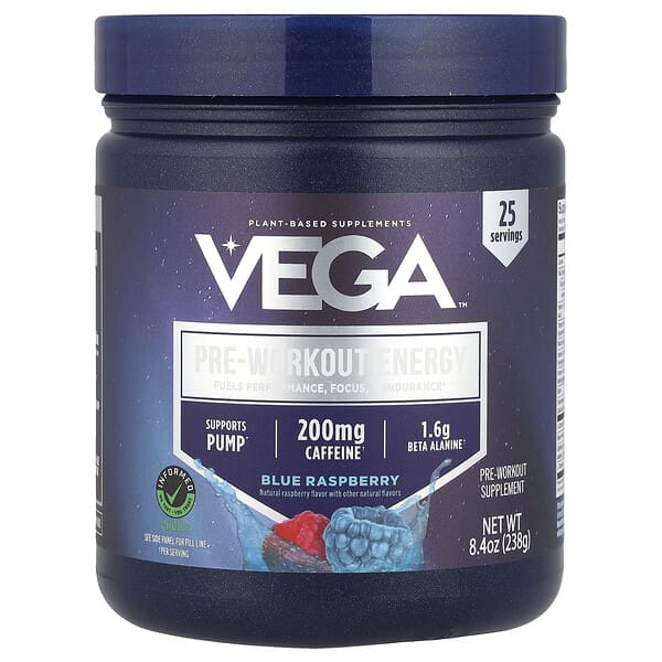 Pre-Workout Energy, Blue Raspberry, 8.4 oz (238 g)