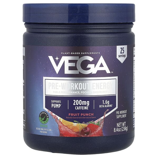 Pre-Workout Energy, Fruit Punch, 8.4 oz (238 g)