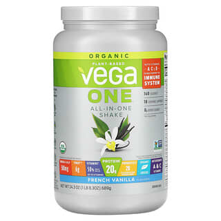Vega, One, Shake All-in-One, Baunilha Francesa, 689 g (1,51 lbs)