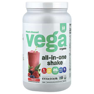 Vega, Organic, All-In-One Shake, Berry, 24.3 oz (688 g)