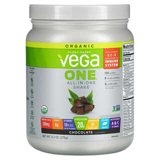 Vega, One, Shake Tudo-em-um, Chocolate, 13,2 oz (375 g)