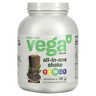 Vega, Plant-Based, All-In-One Shake, Chocolate, 61.8 oz (1.7 kg)