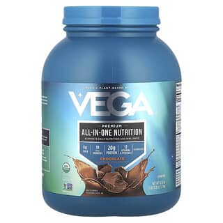 Vega, Plant-Based Organic All-In-One Shake, pflanzlicher Bio-All-In-One-Shake, Schokolade, 1,7 kg (3 lb. 13,8 oz.)