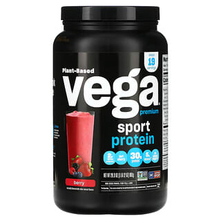 Vega, Sport, Plant-Based Premium Protein Powder, Berry, 1 lb 12 oz  (801 g)