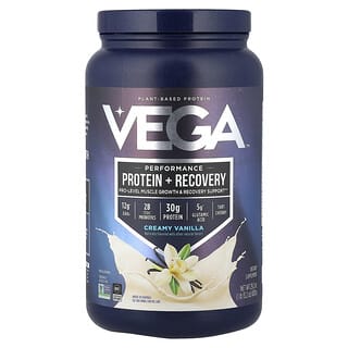 Vega, 運動系列，植物基優質蛋白質，香草味，1 磅 13.2 盎司（828 克）