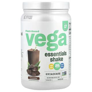 Vega, Plant-Based Essentials Shake, Shake auf pflanzlicher Basis, Schokolade, 613 g (1 lb. 5,6 oz.)