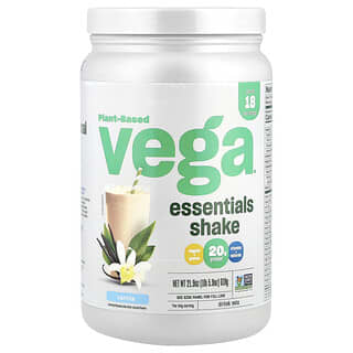 Vega, Plant-Based Essentials Shake, Vanilla, 1 lb 5.9 oz (619 g)