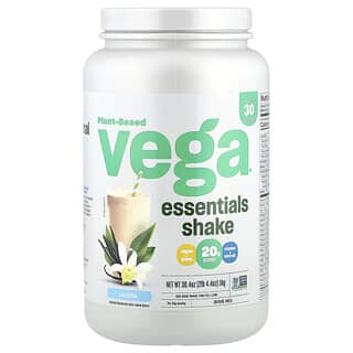 Vega, Plant-Based Essentials Shake, Shake auf pflanzlicher Basis, Vanille, 1 kg (2 lb. 4,4 oz.)