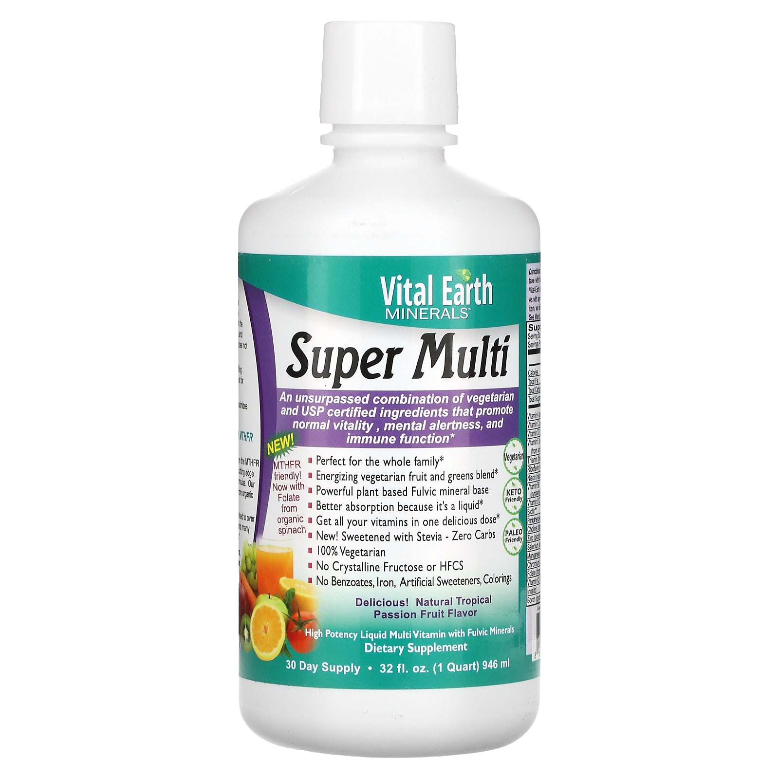 Vital Earth Minerals, Super Multi, Natural Tropical Passion Fruit, 32 ...