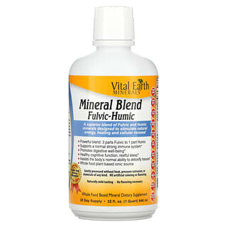 Vital Earth Minerals, Mistura Mineral Fulvic-Humic, 946 ml (32 fl oz)