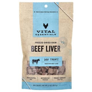 Vital Essentials, Freeze-Dried Raw Dog Treats, Beef Liver, 2.1 oz (59.5 g)