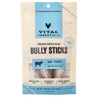 Vital Essentials, Freeze-Dried Raw Bully Stick Dog Treats, Beef, 1.4 oz (39.7 g)