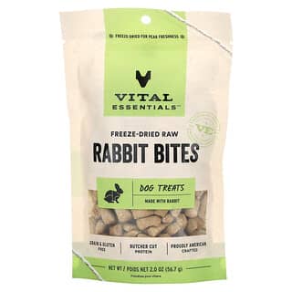 Vital Essentials, Freeze-Dried Raw Dog Treats, Rabbit Bites, 2 oz (56.7 g)