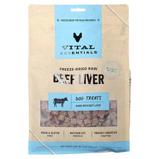 Vital Essentials, Freeze-Dried Raw Dog Treats, Beef Liver, 15 oz (425.2 g)