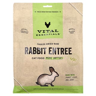Vital Essentials, Freeze-Dried Raw Cat Food, Rabbit Entree, 8 oz (226.8 g)