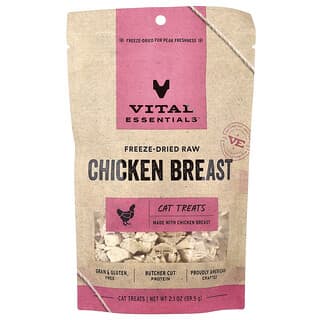 Vital Essentials, Freeze-Dried Raw Cat Treats, Chicken Breast, 2.1 oz (59.5 g)