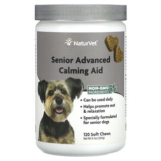 NaturVet, Senior Advanced Calming Aid, For Dogs, 120 Soft Chews, 9.3 oz (264 g)