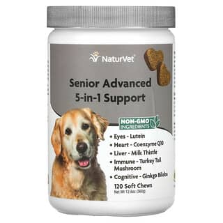 NaturVet, 老年犬專用 5 合 1 高級健康幫助軟糖，120 粒裝，12.6 盎司（360 克）