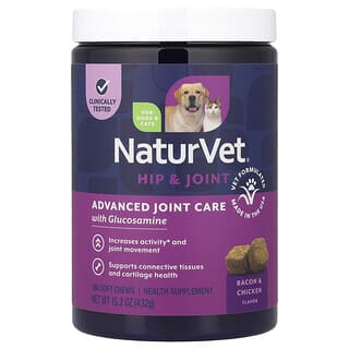 NaturVet, ArthriSoothe-GOLD, Advanced Joint Care, For Dogs & Cats, Level 3, 180 Soft Chews, 15.2 oz (432 g)