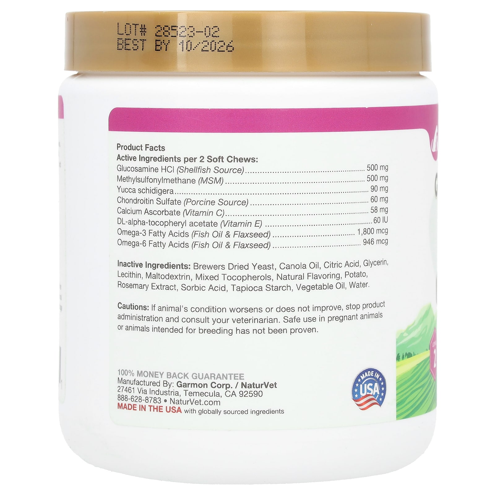 NaturVet, Glucosamine DS Plus, + Chondroitin & MSM, For Dogs & Cats