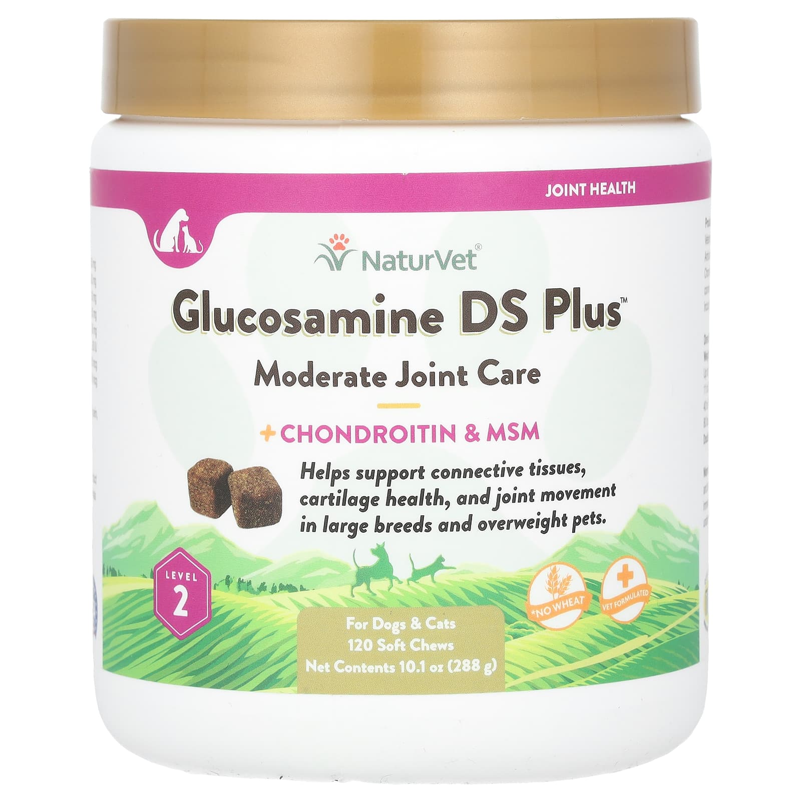 NaturVet Glucosamine DS Plus Chondroitin MSM For Dogs Cats 