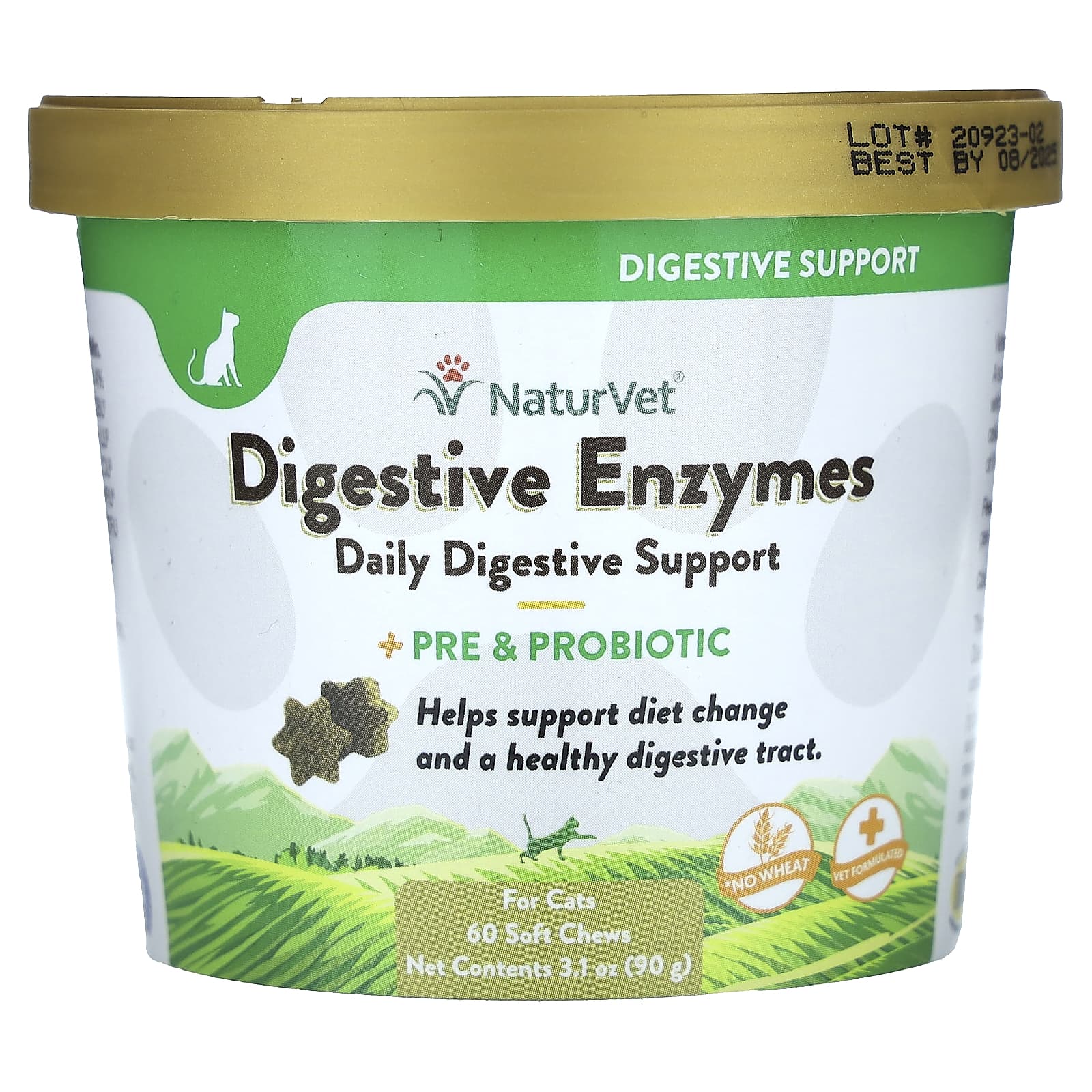 NaturVet, Digestive Enzymes Daily Digestive Support + Pre & Probiotic