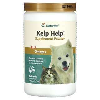 NaturVet, Kelp Help Supplement Powder Plus Omegas, For Dogs and Cats, 1 lb (454 g)