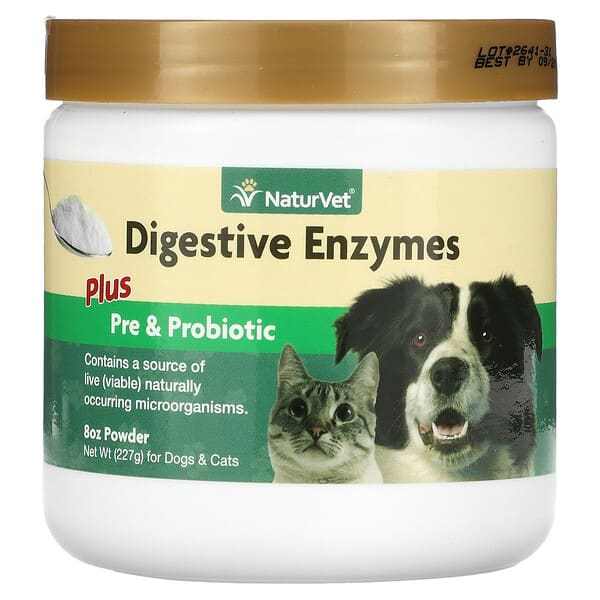NaturVet, Digestive Enzymes Plus Pre & Probiotic Powder, For Dogs