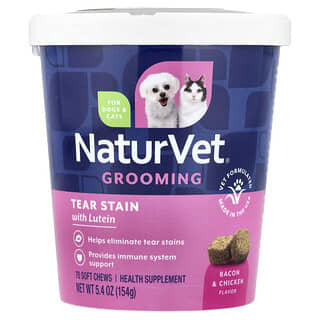 NaturVet, Tear Stain + Lutein, For Dogs & Cats, 70 Soft Chews, 5.4 oz (154 g)