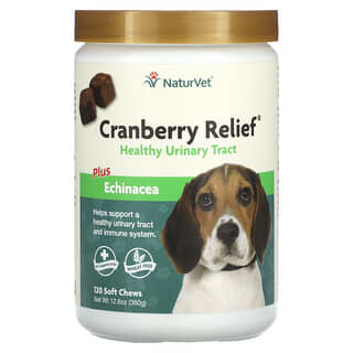NaturVet, Cranberry Relief Healthy Urinary Tract, Plus Echinacea, 120 Soft Chews, 12.6 oz (360 g)