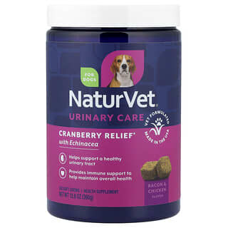 NaturVet, Cranberry Relief, Healthy Urinary Tract + Echinacea, For Dogs, 120 Soft Chews, 12.6 oz (360 g)