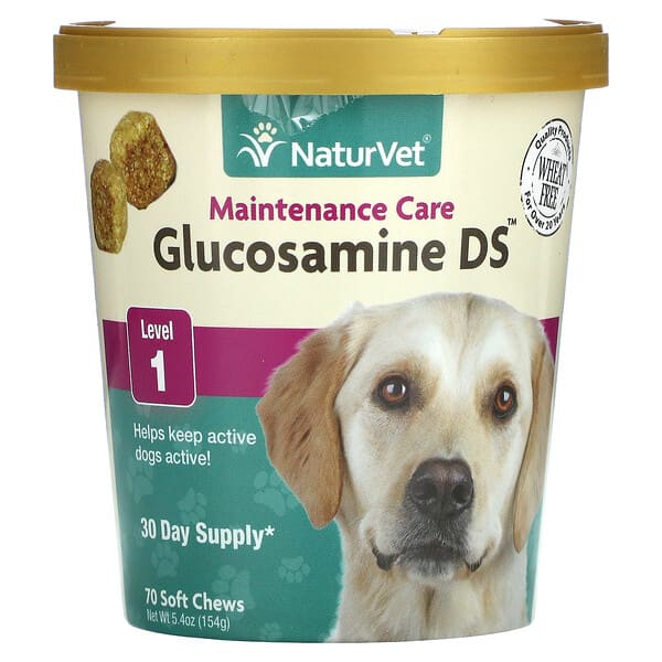 NaturVet‏, Glucosamine DS, Maintenance Care, Level 1, 70 Soft Chews, 5.4 oz (154 g)