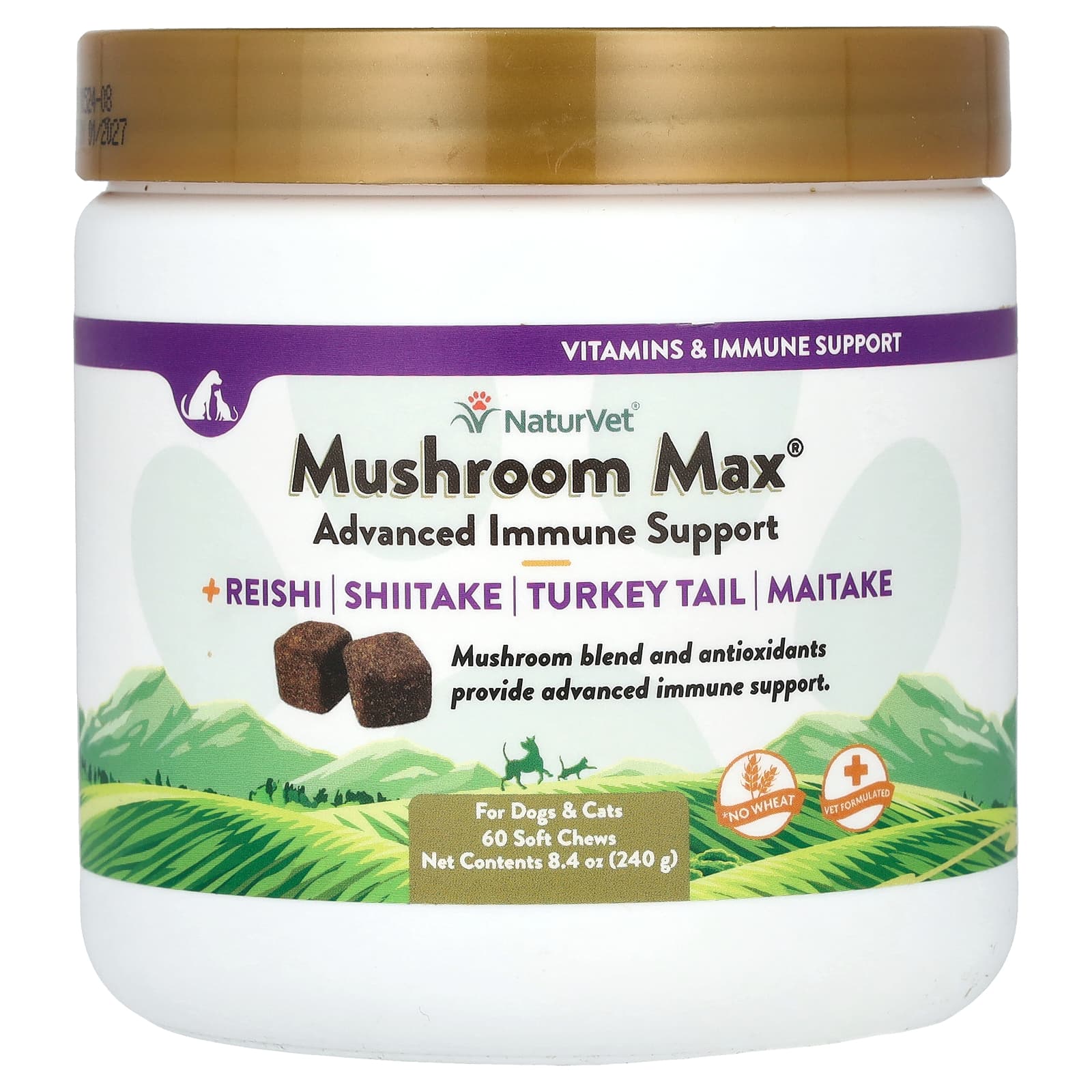 NaturVet, Mushroom Max + Reishi, Shiitake, Turkey Tail, Maitake, For
