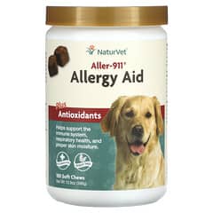NaturVet, Aller-911, Antioxidantes Allergy Aid Plus, 180 Cápsulas Mastigáveis, 396 g (13,9 oz)