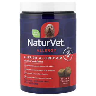 NaturVet, Aller-911, Allergy Aid + Antioxidants, For Dogs, 180 Soft Chews, 13.9 oz (396 g)