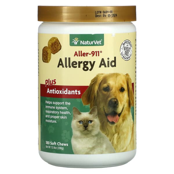 NaturVet‏, Aller-911, Allergy Aid Plus Antioxidants, 180 Soft Chews, 13.9 oz (396 g)