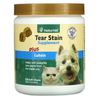 NaturVet, Tear Stain Supplement Plus Lutein, For Dogs and Cats, 120 Soft Chews, 9.3 oz (264 g)