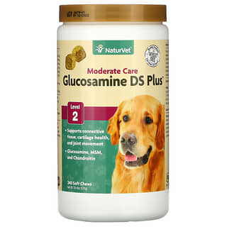 NaturVet, Glucosamina DS Plus, Cuidado moderado, Nivel 2, 240 comprimidos masticables blandos, 576 g (1 lb 4 oz)