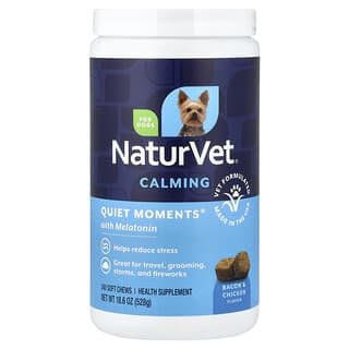 ناتورفيت‏, Quiet Moments ، مساعد التهدئة + ميلاتونين ، للكلاب ، 240 قطعة مضغ طرية ، 18.6 أونصة (528 جم)